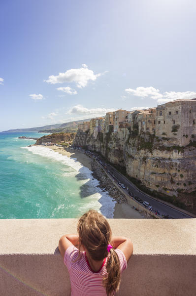 Tropea, Province of Vibo Valentia, Calabria, Italy. View of Tropea from the roof of the churh Santa Maria dell'Isola (MR)