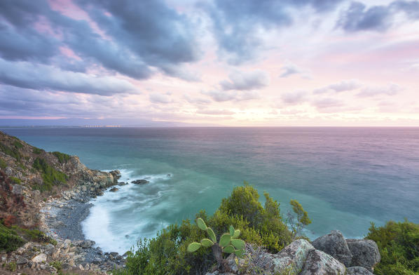 Joppolo, Province of Vibo Valentia, Calabria, Italy. Sunset at Joppolo