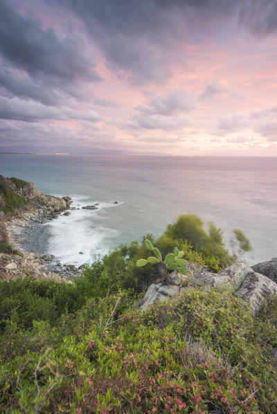 Joppolo, Province of Vibo Valentia, Calabria, Italy. Sunset at Joppolo