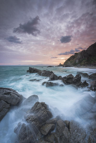 Parghelia, Province of Vibo Valentia, Calabria, Italy. Dawn at Parghelia (Michelino's Beach)