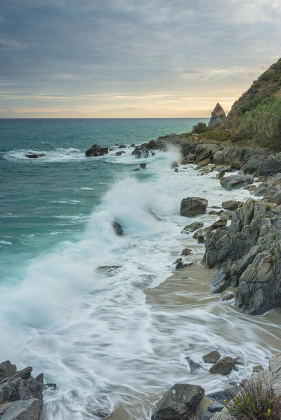 Parghelia, Province of Vibo Valentia, Calabria, Italy. Dawn at Parghelia (Michelino's Beach)