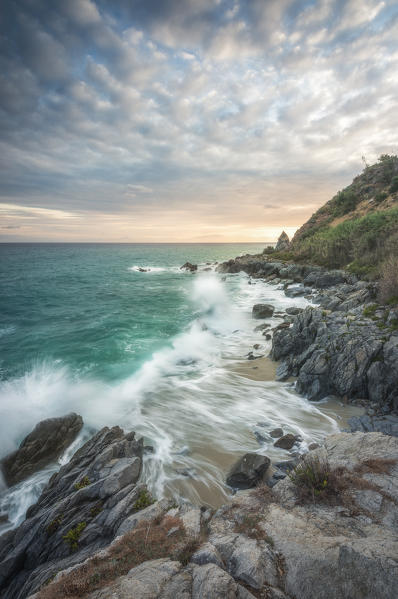 Parghelia, Province of Vibo Valentia, Calabria, Italy. Dawn at Parghelia (Michelino's Beach)