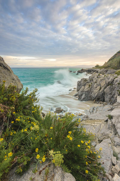 Parghelia, Province of Vibo Valentia, Calabria, Italy. Dawn at Parghelia (Michelino's Beach)