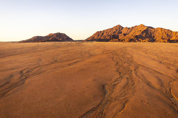 Aerial view of Sossusvlei desert at sunset,Namib Naukluft national park,Namibia,Africa
