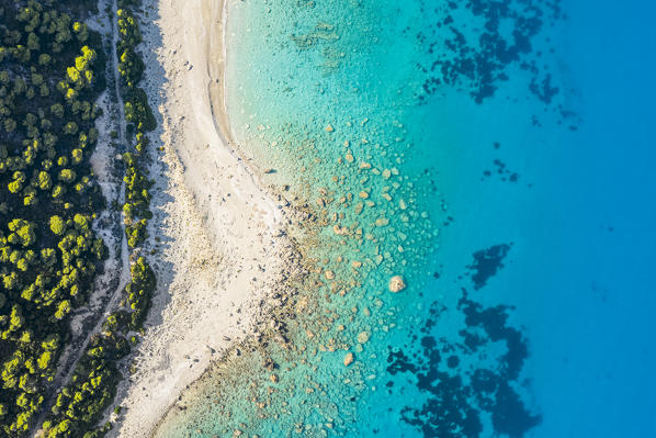 Coastline and sea. Lefkada, Ionian Islands region, Greece.