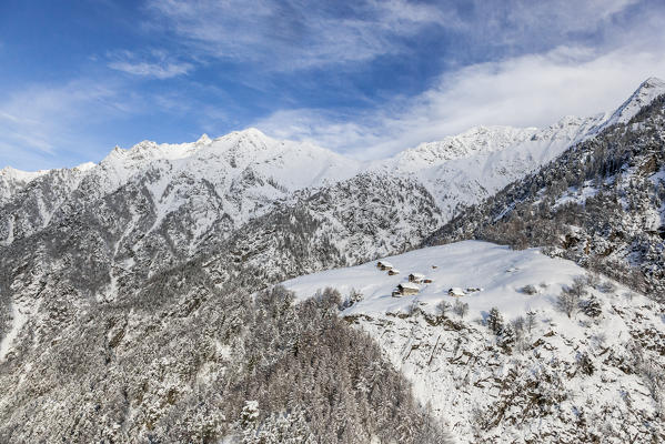 Italy, Italian Alps, Lombardy, Chalet in Valchiavenna