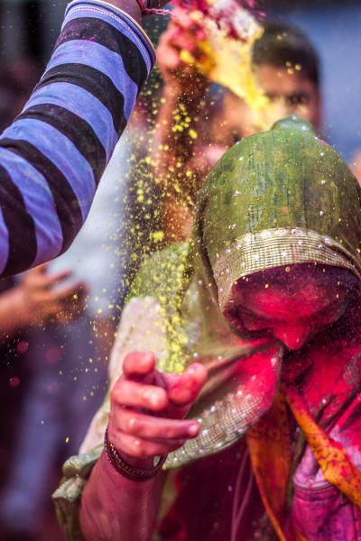 Asia, India, Uttar Pradesh, Nandgaon,  Holi festival of Colors