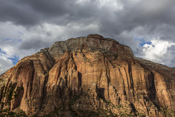 Landscape from Zion Canyon Scenic Drive. Zion National Park, Hurricane, Washington County, Utah, USA.