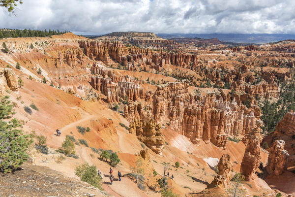 Hoodoos landscape from Inspiration Point. Bryce Canyon National Park, Garfield County, Utah, USA.