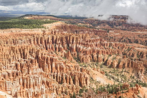 Hoodoos landscape from Inspiration Point. Bryce Canyon National Park, Garfield County, Utah, USA.