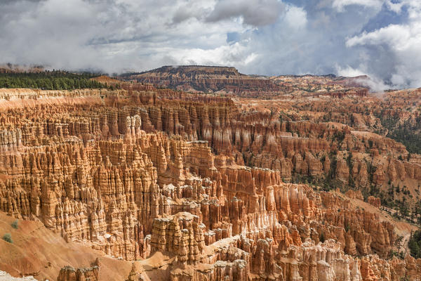 Hoodoos landscape from Inspiration Point. Bryce Canyon National Park, Garfield County, Utah, USA.