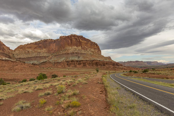 Scenic byway 24. Capitol Reef National Park, Wayne County, Utah, USA.