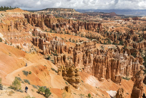 Hoodoos landscape from Inspiration Point. Bryce Canyon National Park, Garfield County, Utah, USA.