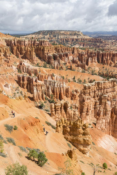 Hoodoos landscape from Inspiration Point. Bryce Canyon National Park, Garfield County, Utah, USA.