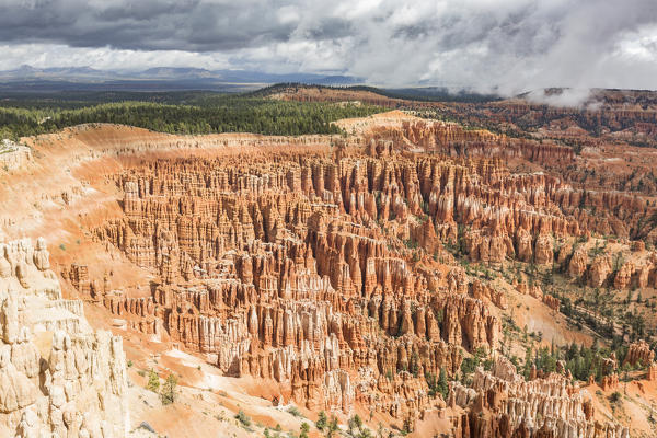 Hoodoos landscape from Inspiration Point. Bryce Canyon National Park, Garfield County, Utah, USA.