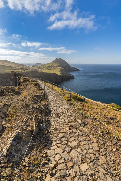 The trail to Point of Saint Lawrence. Canical, Machico district, Madeira region, Portugal.