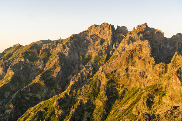 Pico do Arieiro and the surrounding peaks shot from Pico Ruivo. Achada do Teixeira, Santana municipality, Madeira region, Portugal.