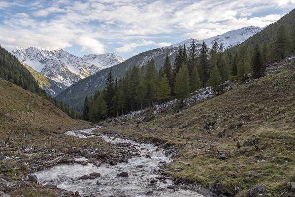 Rabbi valley at sunset
Europe, Italy, Trentino Alto Adige, Trento district, Rabbi valley, Stelvio nature park