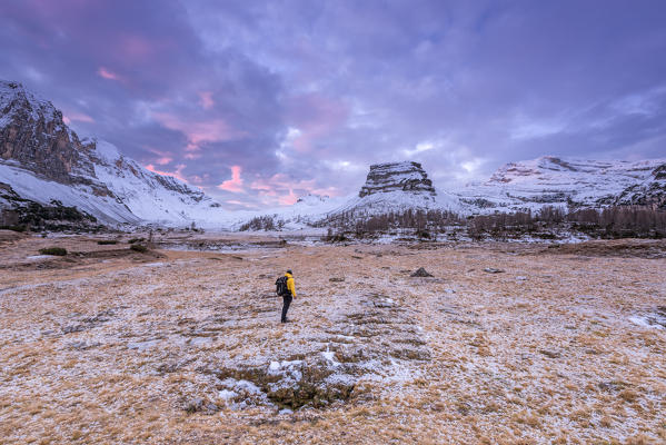 Turrion Brenta at sunrise
Europe, Italy, Trentino Alto Adige region, Trento district, Non valley, Natural Park Adamello Brenta