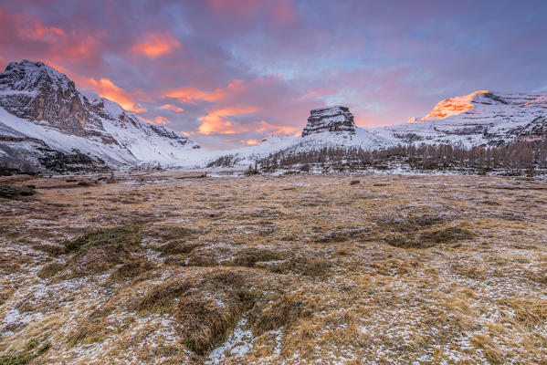 Turrion Brenta at sunrise
Europe, Italy, Trentino Alto Adige region, Trento district, Non valley, Natural Park Adamello Brenta