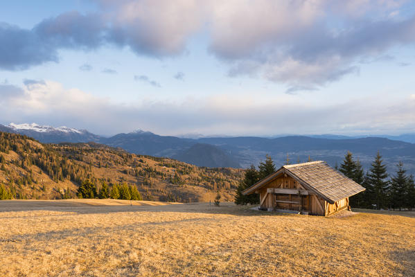 Mountain hut
Europe, Italy, Trentino Alto Adige, Trento district, Non Valley, Mountain Peller