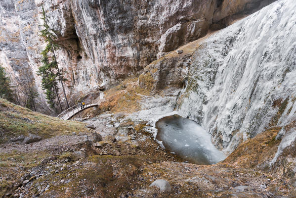 frozen waterfall Tret
Europe, Italy, Trentino Alto Adige, Trentino district, Non valley, Tret city