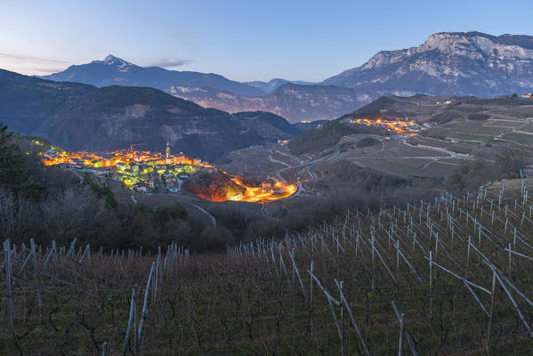 Cembra valley at sunrise
Europe, Italy, Trentino Alto Adige, Trento district, Cembra valley, Verla city