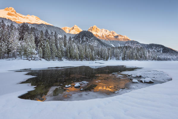 Tovel lake and natural park Adamello Brenta
Europe, Italy, Trentino Alto Adige region, Trento district, Non valley, Tovel valley, Tuenno city
