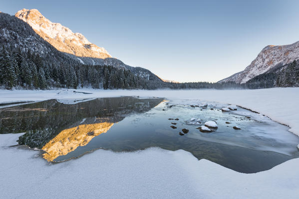 Tovel lake ,Europe, Italy, Trentino Alto Adige region, Trento district, Non valley, Tovel valley, Tuenno city