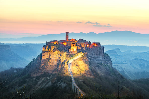 Civita of Bagnoregio at sunrise
Europe, Italy, Lazio region, Viterbo district