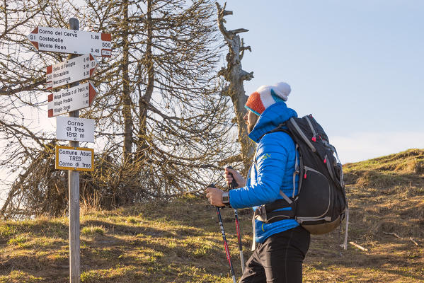 At the top of Tres horn
Europe, Italy, Trentino Alto Adige, Trento district, Non valley, Tres city