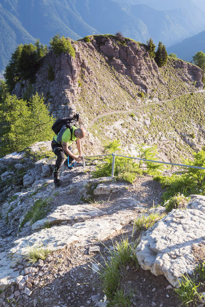Ferrata Stringari
Europe, Italy, Trentino Alto Adige, Non valley, Trento district, Non valley, Natural Park Adamello Brenta