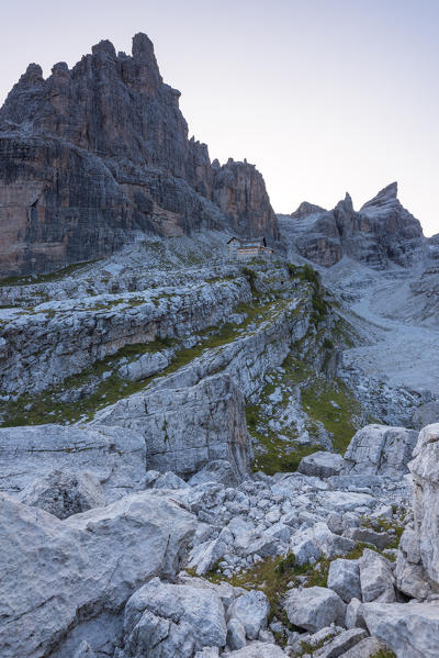 Tuckett refuge between the Brenta dolomites
Europe, Italy, Trentino, Vallesinella, Tuckett refuge, Brenta dolomites