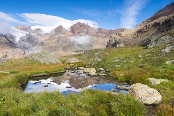 Alpine lake from National park Stelvio
Europe, Italy, Trentino region, Venezia valley, Sun valley, Pejo, National park Stelvio