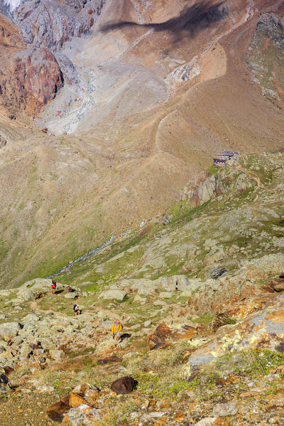 Mountain path to Larcher refuge
Europe, Italy, Trentino region, Pejo valley, Venezia valley, Sun valley,  National Park Stelvio