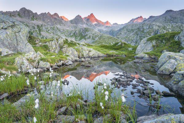 Alpine lake from Nambrone valley
Europe, Italy, Trentino, Nambrone valley, Rendena valley, Sant Antonio di Mavignola, Madonna di Campiglio