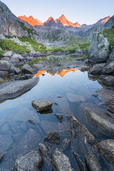 Alpine Lake from Nambrone valley
Europe, Italy, Trentino region, Nambrone valley, Rendena valley