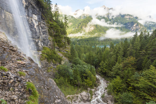 Rislà waterfall in Tovel lake
Europe, Italy, Trentino Alto Adige, Non valley, Ville d'Anaunia, Tuenno