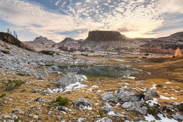 Alpine lake in Gelada valley
Europe, Italy, Trentino Alto Adige, Trento district, Non valley, Ville d'Anaunia