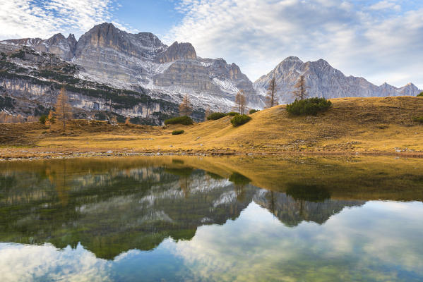 Alpine lake on the Brenta Dolomites
Europe, Italy, Trentino Alto Adige, Trento district, Non valley, Ville d'Anaunia
