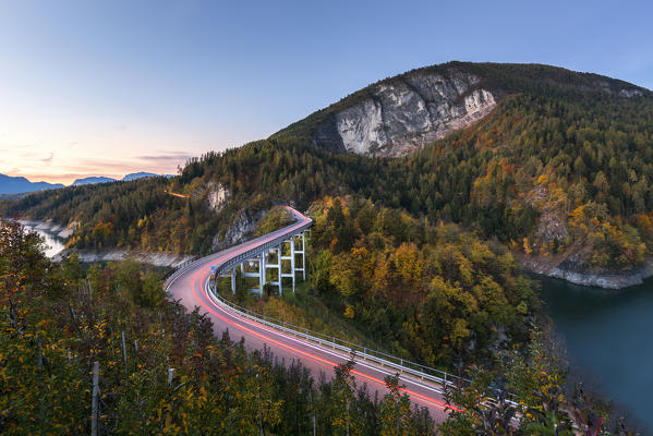 Castellaz bridge in the Non valley
Europe, Italy, Trentino Alto Adige, Trento district, Non valley, Cles