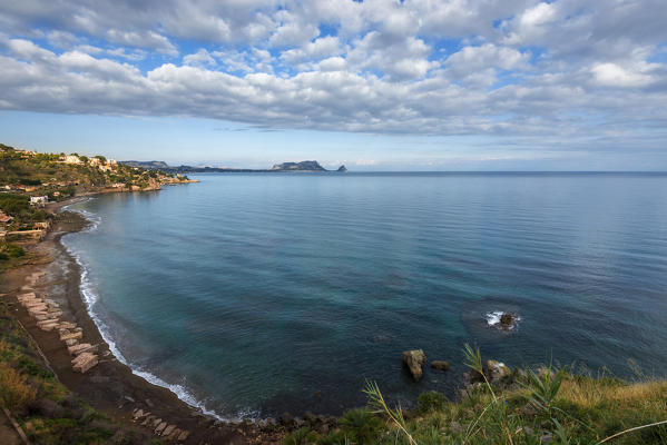 Visual of Porticello town and its sea
Europe, Italy, Sicily region, Palermo district, Porticello municipality