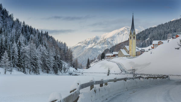 Valdurna at winter in Sarentino valley
Europe, Italy, Trentino Alto Adige, Sarentino valley, Valdurna