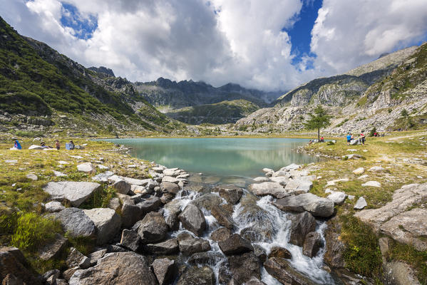 Lake lower Cornisello 
Europe, Italy, Trentino, Nambrone valley, Sant'Antonio of Mavignola