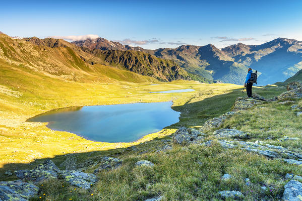 Lake Trenta at sunrise
Europe, Italy, Trentino, Non valley, Bresimo