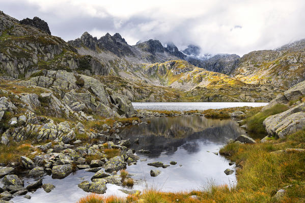 Nero lake in summer season at daylight
Europe, Italy, Trentino, Nambrone valley, Madonna di Campiglio
