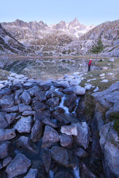 Cornisello lake at Moonlight
Europe, Italy, Trentino Alto Adige, Madonna di Campiglio, Nambrone valley, Trento district
