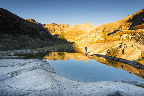The shadow of the photographer in action
Europe, Italy, Trentino Alto Adige, Madonna di Campiglio, Nambrone valley,Trento district