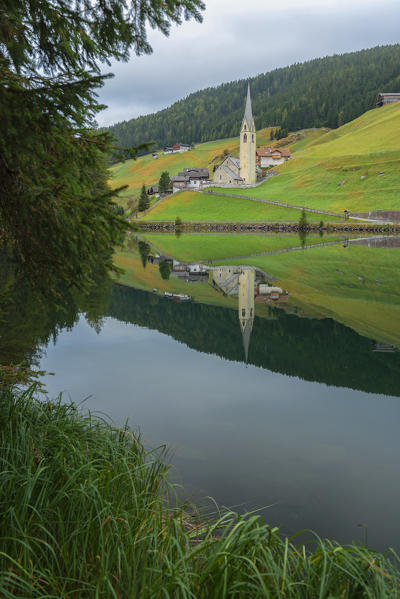 Valdurna lake in autumn
Europe, Italy, South Tyrol, Bolzano province, Valdurna