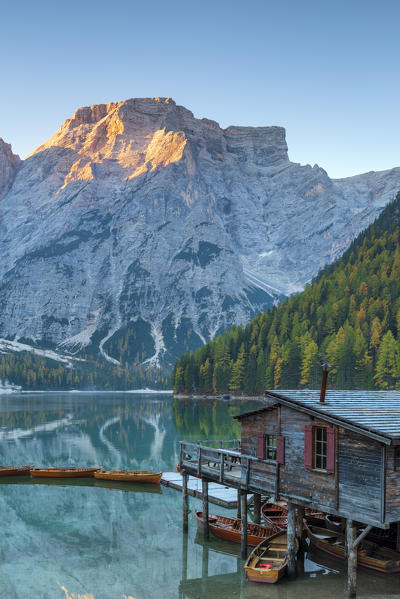 Braies lake
Europe, Italy, South Tyrol, Braies valley, Bolzano province, Braies municipality